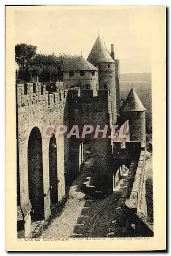 Ansichtskarte AK Cite de Careassonne Les machicoulis La porte du senechal