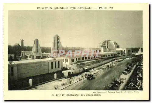 Ansichtskarte AK Exposition Colonlale Internationale Paris 1931 Cite internationale des informations