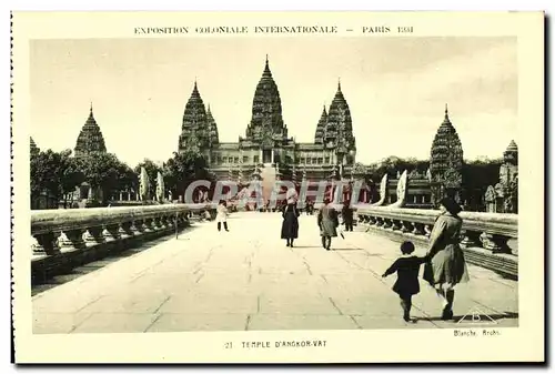 Cartes postales Exposition Colonlale Internationale Paris 1931 Temple d Angkor Vat