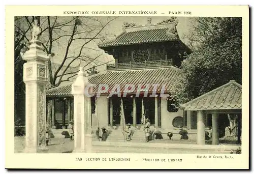 Cartes postales Exposition Colonlale Internationale Paris 1931 SEction de l Indochine Pavillon de l Annam