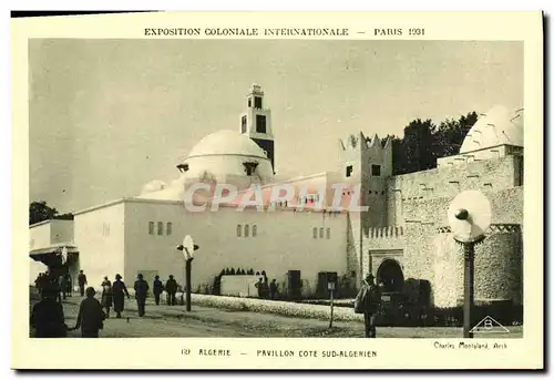 Cartes postales Exposition Colonlale Internationale Paris 1931 Algerie Pavillon Cote Sud Algerien