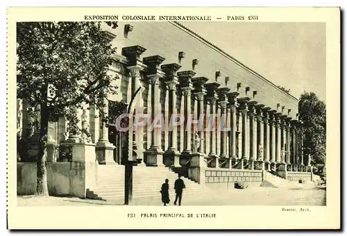 Ansichtskarte AK Exposition Colonlale Internationale Paris 1931 Palais Principal De L Italie