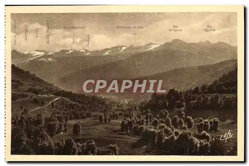 Cartes postales Luchon Vallee D Oueil Vue panoramique sur la chaine frontiere et les glaciers en ete