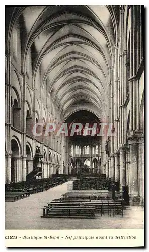 Ansichtskarte AK Reims Basilique Saint Nef Prinicipale avant sa Destruction