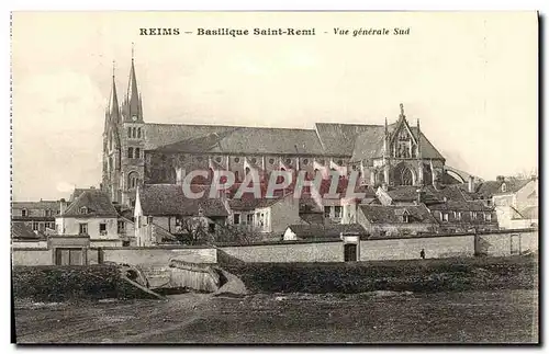 Cartes postales Reims Basilique Saint Remi Vue Generale Sud