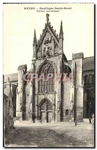 Ansichtskarte AK Reims Basilique Saint Remi Portail Meridional