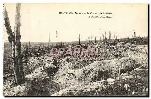 Ansichtskarte AK Chemin des Dames Le Chateau de la Motte Militaria