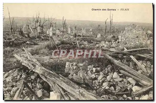 Cartes postales Chemin des Dames Filain Militaria