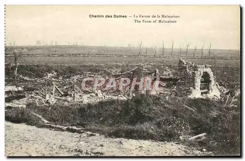 Cartes postales Chemin des Dames La Ferme de la Malmaison Militaria