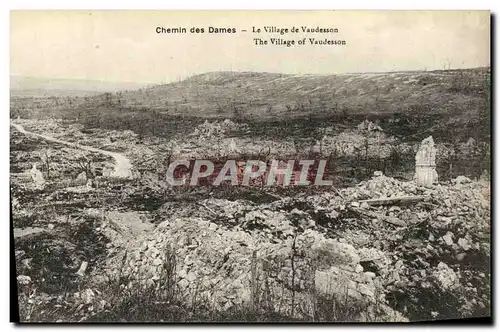 Cartes postales Chemin des Dames Le Village de Vaudesson Militaria