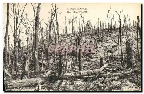 Cartes postales La Butte de Pinon Militaria