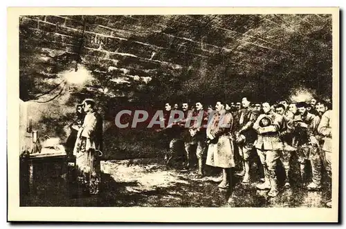 Ansichtskarte AK Fort de Douaumont Messe de minuit en 1916 Militaria