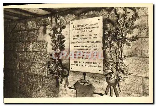 Cartes postales Fort de Douaumont Casemate les Corps des Chasseurs mitrailleurs Militaria