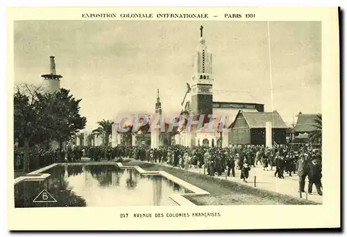 Cartes postales Paris Exposition Colonlale Internationale Avenue Des Colonies Francaises