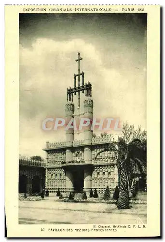 Cartes postales Paris Exposition Colonlale Internationale 1931 Pavillon Des Missions Protestantes