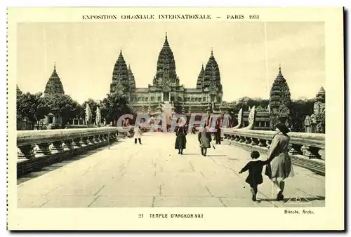 Ansichtskarte AK Paris Exposition Colonlale Internationale Temple D Angkor Vat