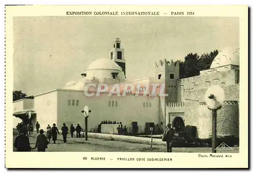 Cartes postales Paris Exposition Coloniale Internationale 1931 Algerie Pavillon Cote Sud Algerien