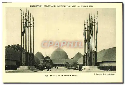 Ansichtskarte AK Paris Exposition Coloniale Internationale 1931 Entree De La Section Belge