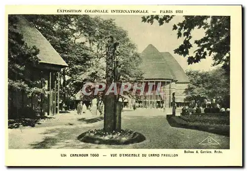 Ansichtskarte AK Paris Exposition Coloniale Internationale 1931 Cameroun Togo Vue D Ensemble Du Grand Pavillon