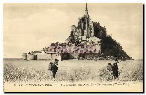 Cartes postales Le Mont Saint Michel Vue Generale Pecheurs