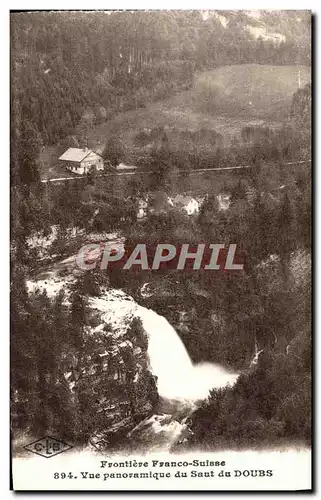 Ansichtskarte AK Frontiere Franco Suisse Vue Panoramique du Saut du Doubs