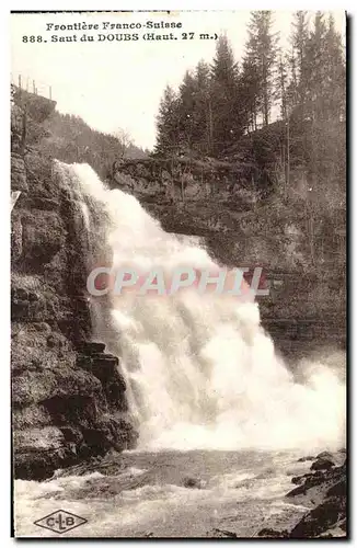 Ansichtskarte AK Frontiere Franco Suisse Saut du Doubs