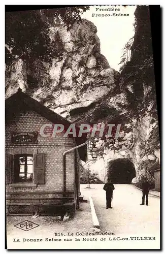 Cartes postales Frontiere Franco Suisse Le Col Des Roches Lac ou Villers