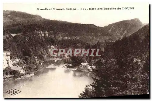 Cartes postales Frontiere Franco Suisse Derniers Bassins du Doubs