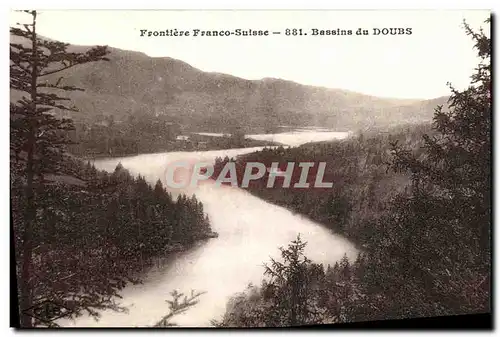 Ansichtskarte AK Frontiere Franco Suisse Derniers Bassins du Doubs