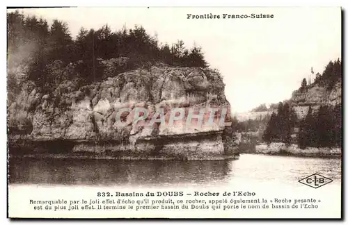 Cartes postales Frontiere Franco Suisse Rocher de l Echo