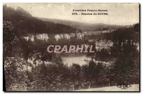 Ansichtskarte AK Frontiere Franco Suisse Derniers Bassins du Doubs