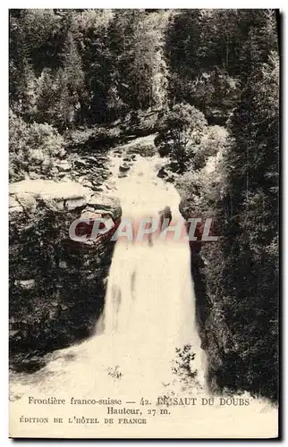 Ansichtskarte AK Frontiere Franco Suisse Saut du Doubs