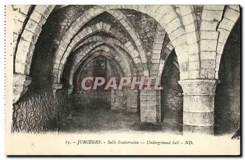 Cartes postales Ancienne Abbaye de Jumieges Salle Souterraine