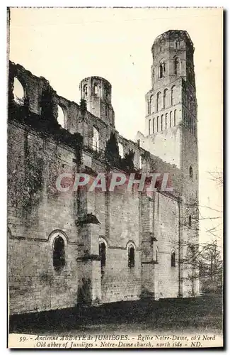 Ansichtskarte AK Ancienne Abbaye de Jumieges Eglise Notre Dame Cote Nord