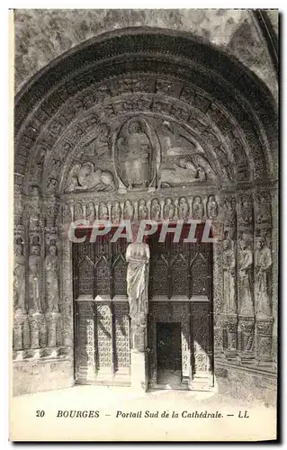 Cartes postales Bourges Portail Sud de la Cathedrale