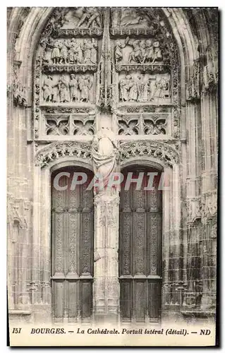 Ansichtskarte AK Bourges La Cathedrale Portail lateral