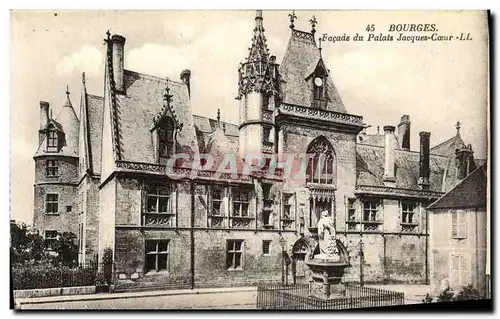 Cartes postales Bourges Facade Du Palais Jacques Coeur