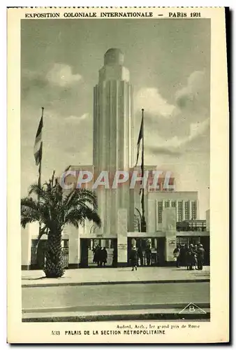 Cartes postales Exposition Colonlale Internationale 1931 Paris Palais De La Section Metroplitaine