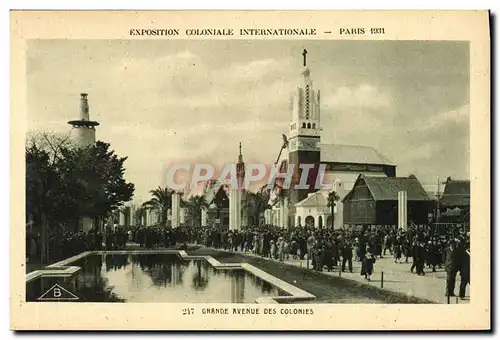 Cartes postales Exposition Colonlale Internationale 1931 Paris Grande Avenue Des Colonies