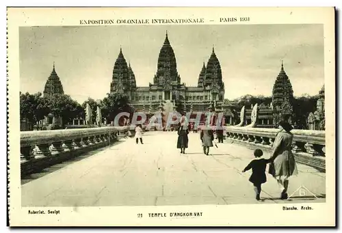 Cartes postales Exposition Colonlale Internationale 1931 Paris Temple D Angkor Vat