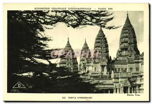 Ansichtskarte AK Exposition Colonlale Internationale 1931 Paris Temple D Angkor Vat