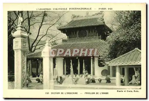 Cartes postales Exposition Colonlale Internationale 1931 Paris Section De L Indochine Pavillon De l Annam