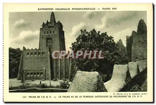 Ansichtskarte AK Exposition Colonlale Internationale 1931 Paris Le Palais Vu De La Terrasse Superieure Du restaur