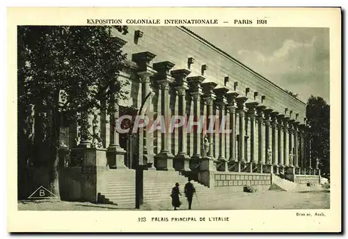 Ansichtskarte AK Exposition Colonlale Internationale 1931 Paris Palais Principal De L Italie