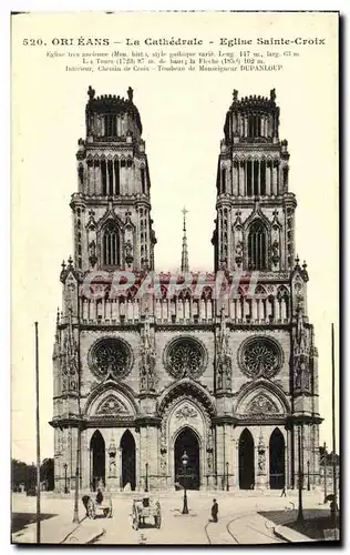 Cartes postales Orleans La Cathedrale Eglise Sainte Croix
