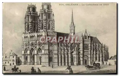 Cartes postales Orleans La Cathedrale en 1835
