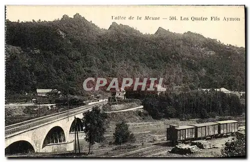 Ansichtskarte AK Joigny Vue Generale Vallee de la Meuse Les quatre fils Aymon Train