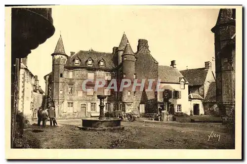 Ansichtskarte AK La Tolede Auvergnate Salers La Grande Place Maison Sevestre