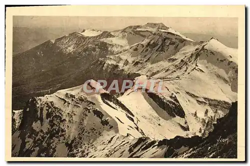 Ansichtskarte AK La Tolede Auvergnate Salers Roche Noire et Puy de Chavaroche du Sommet du Puy Mary en Hiver