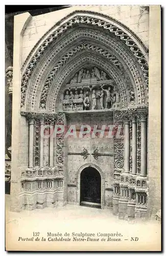 Cartes postales Musee de Sculpture Comparee Portail de la Cathedrale Notre Dame de Rouen